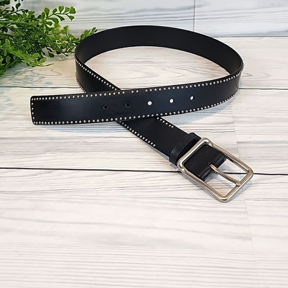 Calvin Klein Frosted Jelly square buckle studded belt Women's Size M